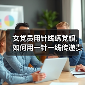 女党员用针线绣党旗，如何用一针一线传递责任与担当？（图3）