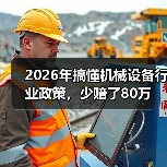 2026年搞懂机械设备行业政策,少赔了80万(图1) 2026年搞懂机械设备行业政策,少赔了80万(图1)