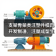 支架骨架类注塑件模具开发制造，注塑成型生产加工（图2）