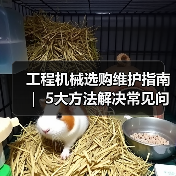 工程机械选购维护指南 ｜ 5大方法解决常见问题解析（图3）