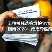 工程机械选购维护实用指南2026:度度导破解常见问题(图1) 工程机械选购维护实用指南2026:度度导破解常见问题(图1)